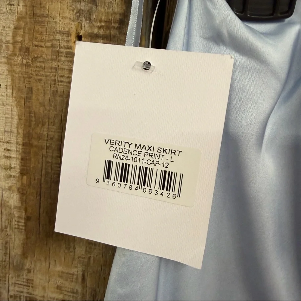 Runaway the Label Verity Maxi Skirt in Cadence Floral satin slip Revolve L - Picture 10 of 10